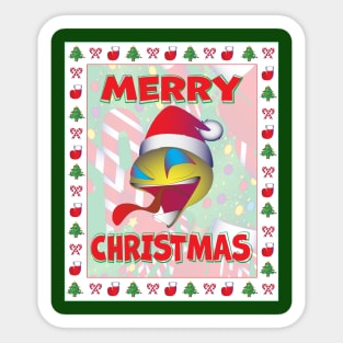 extreme smiley christmas Sticker